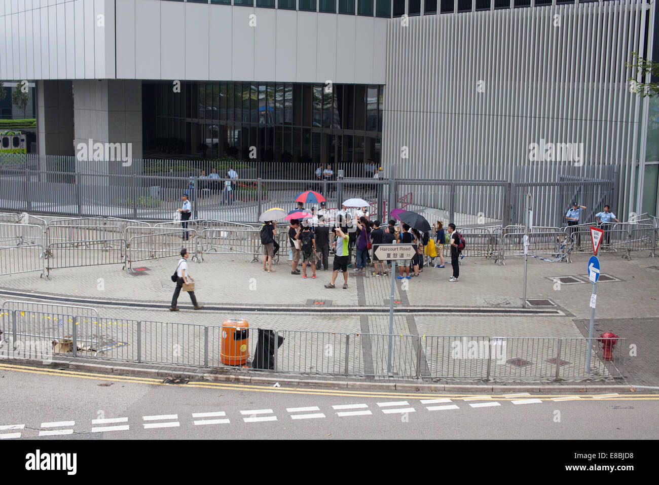 Hong Kong, Chine, le 4 octobre 2014 la démocratie Pro manifestants ont bloqué les rues de Hong Kong Banque D'Images