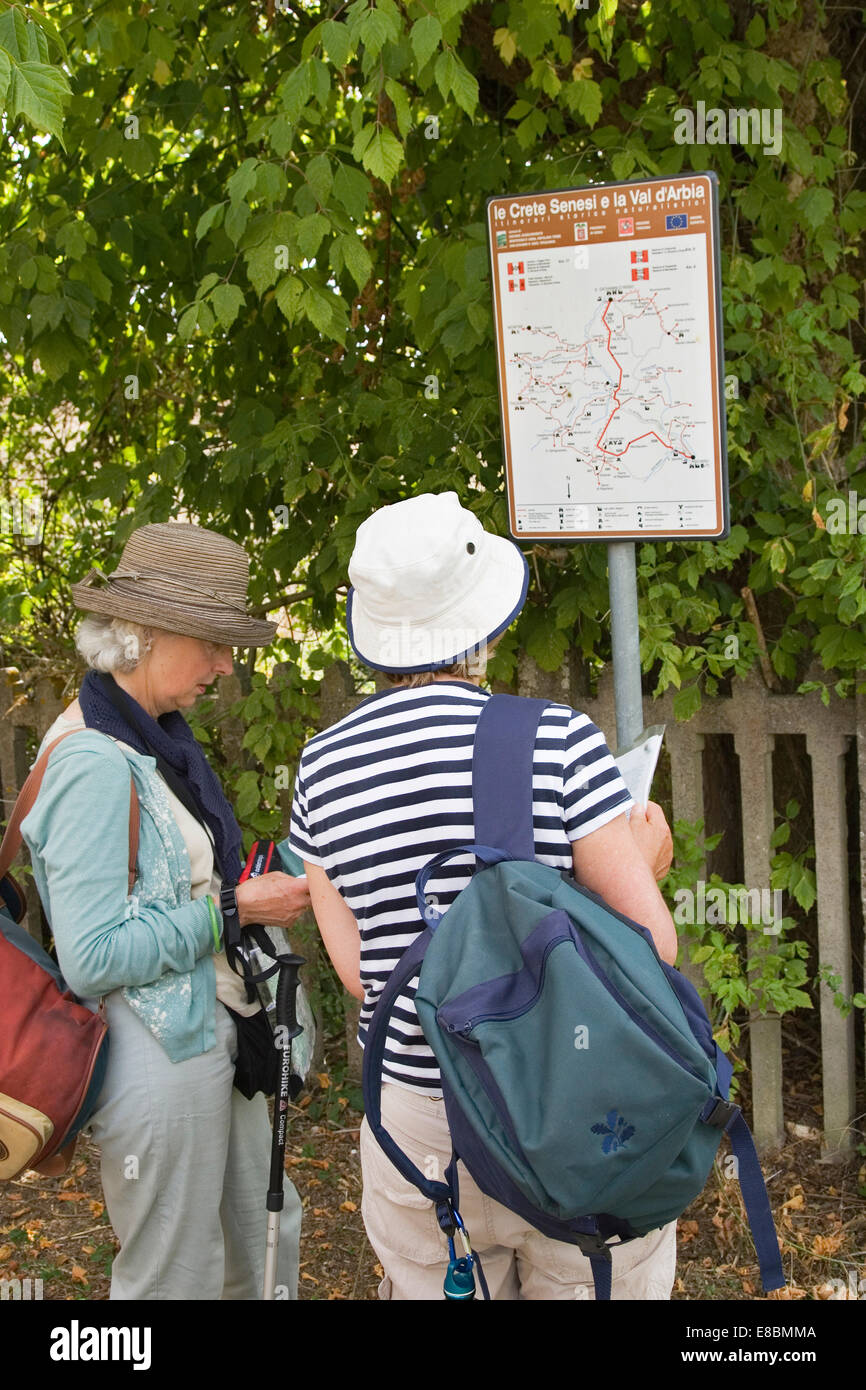 L'Europe, Italie, Toscane, crete senesi, trequanda gare, tourist Banque D'Images