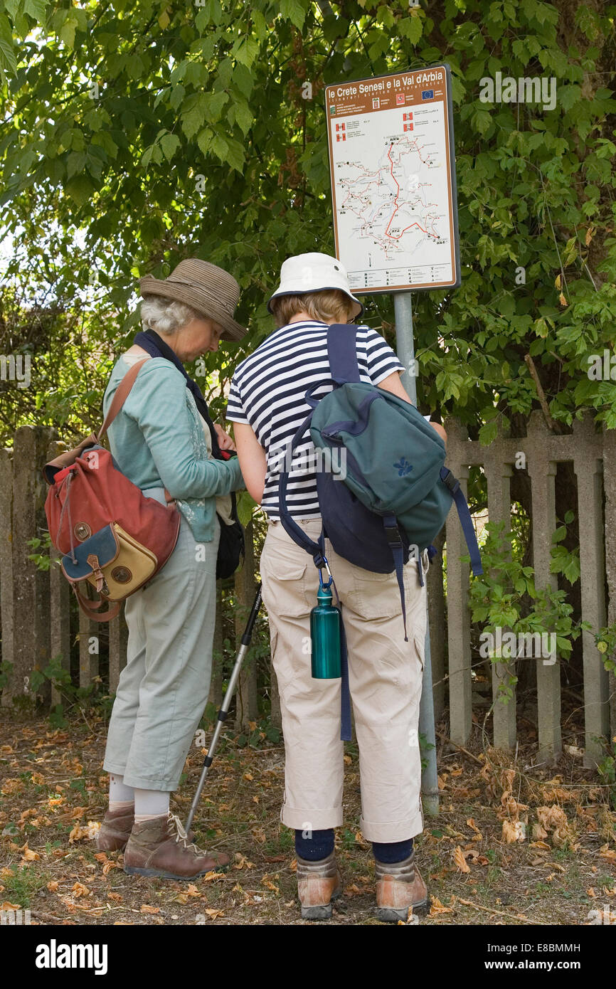 L'Europe, Italie, Toscane, crete senesi, trequanda gare, tourist Banque D'Images