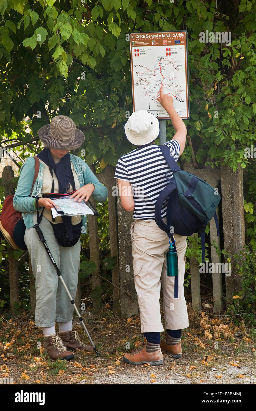 L'Europe, Italie, Toscane, crete senesi, trequanda gare, tourist Banque D'Images