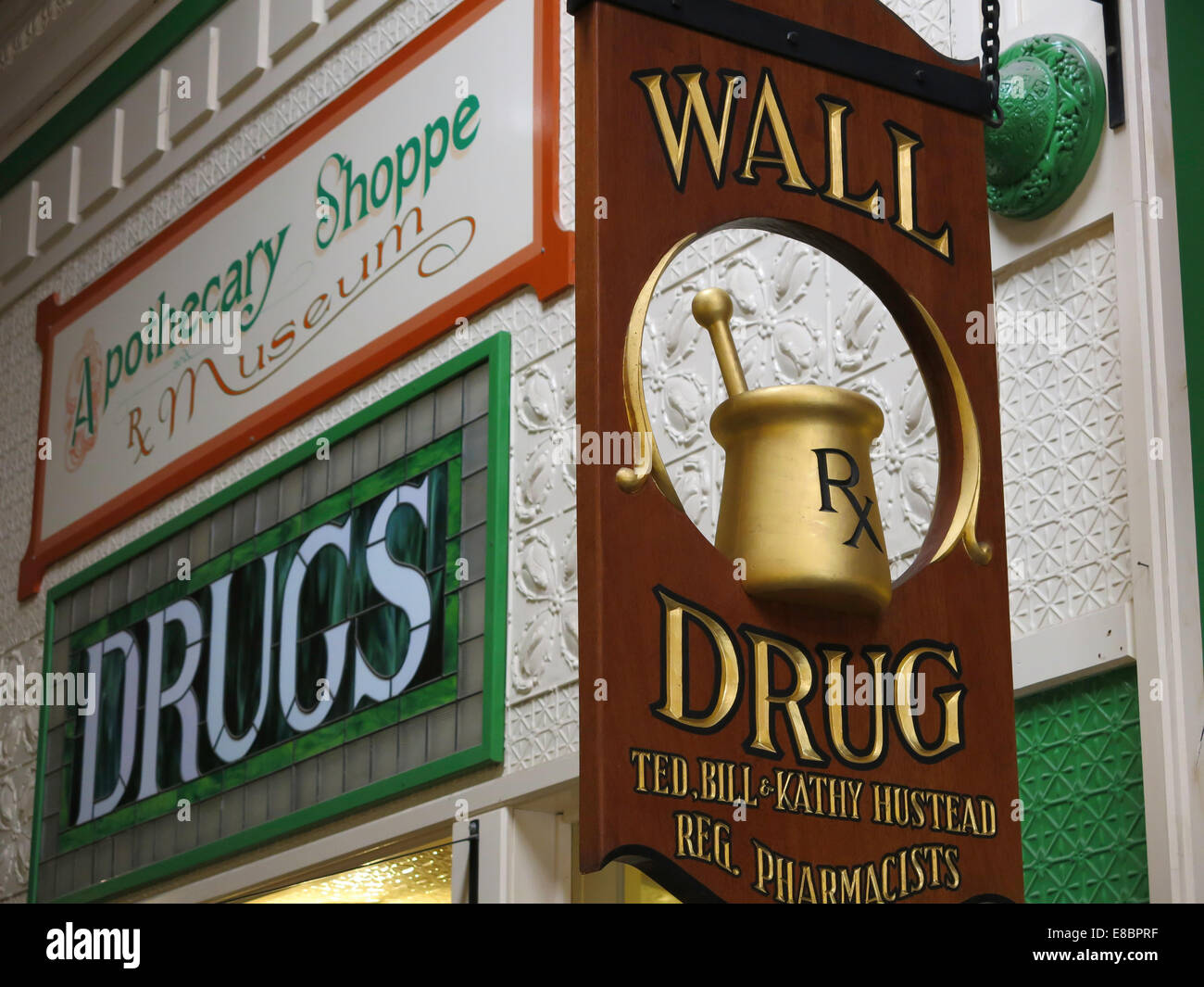 Wall Drug Store Apothicairerie Shoppe et musée, Wall, South Dakota, USA Banque D'Images