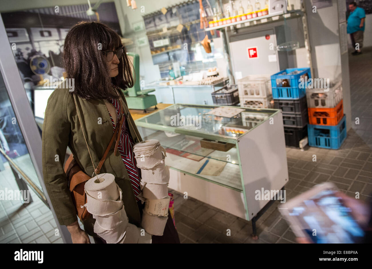 Exposition chemins vers la liberté à l'honneur du 20e anniversaire de la signature de l'accord sur le chantier naval de Gdansk 31 août 1980, Gdansk Pologne Banque D'Images