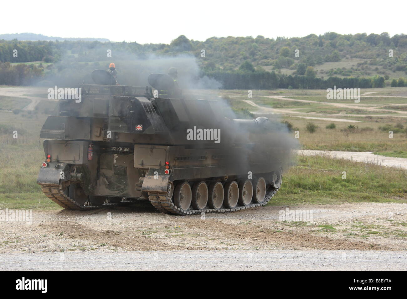 Comme90 155mm canon automoteur Banque D'Images