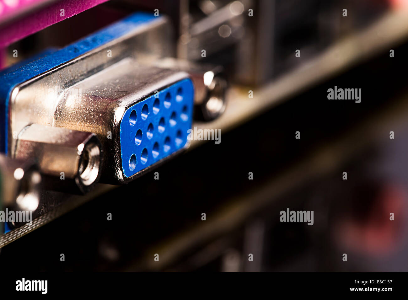 Sortie vidéo de l'ordinateur, Banque D'Images