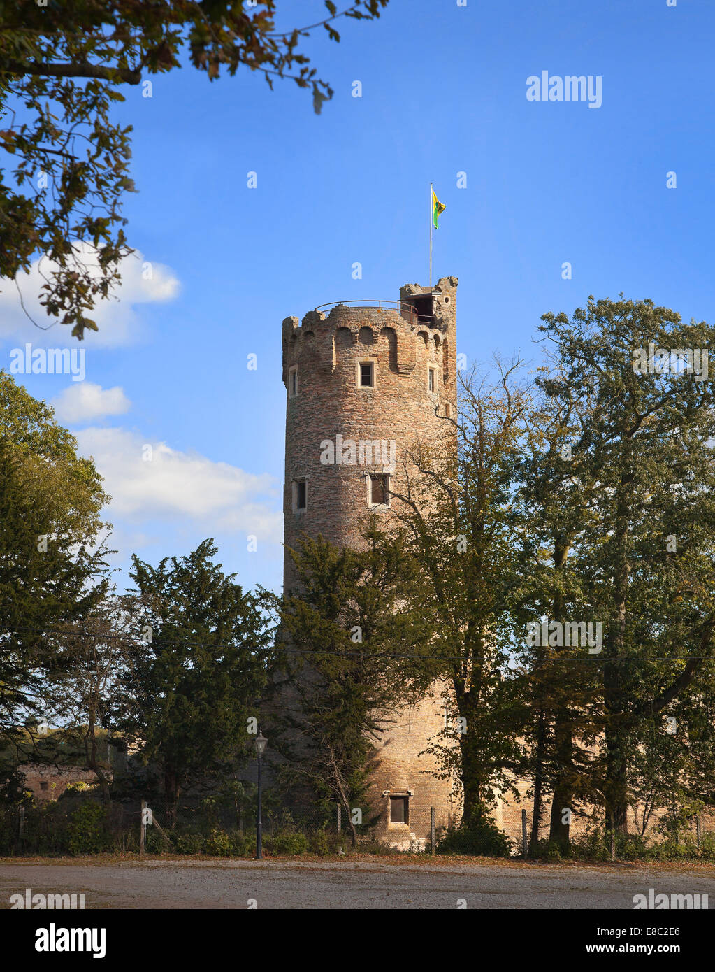 Caister ruine du château, construit en brique plus tôt du Royaume-Uni, par exemple avec des élèves1 Liste de construction Banque D'Images