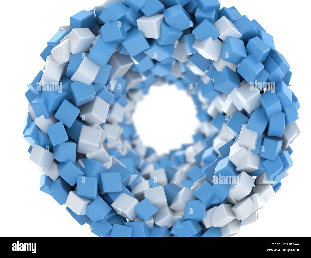 3d abstrait de cubes de cluster Banque D'Images