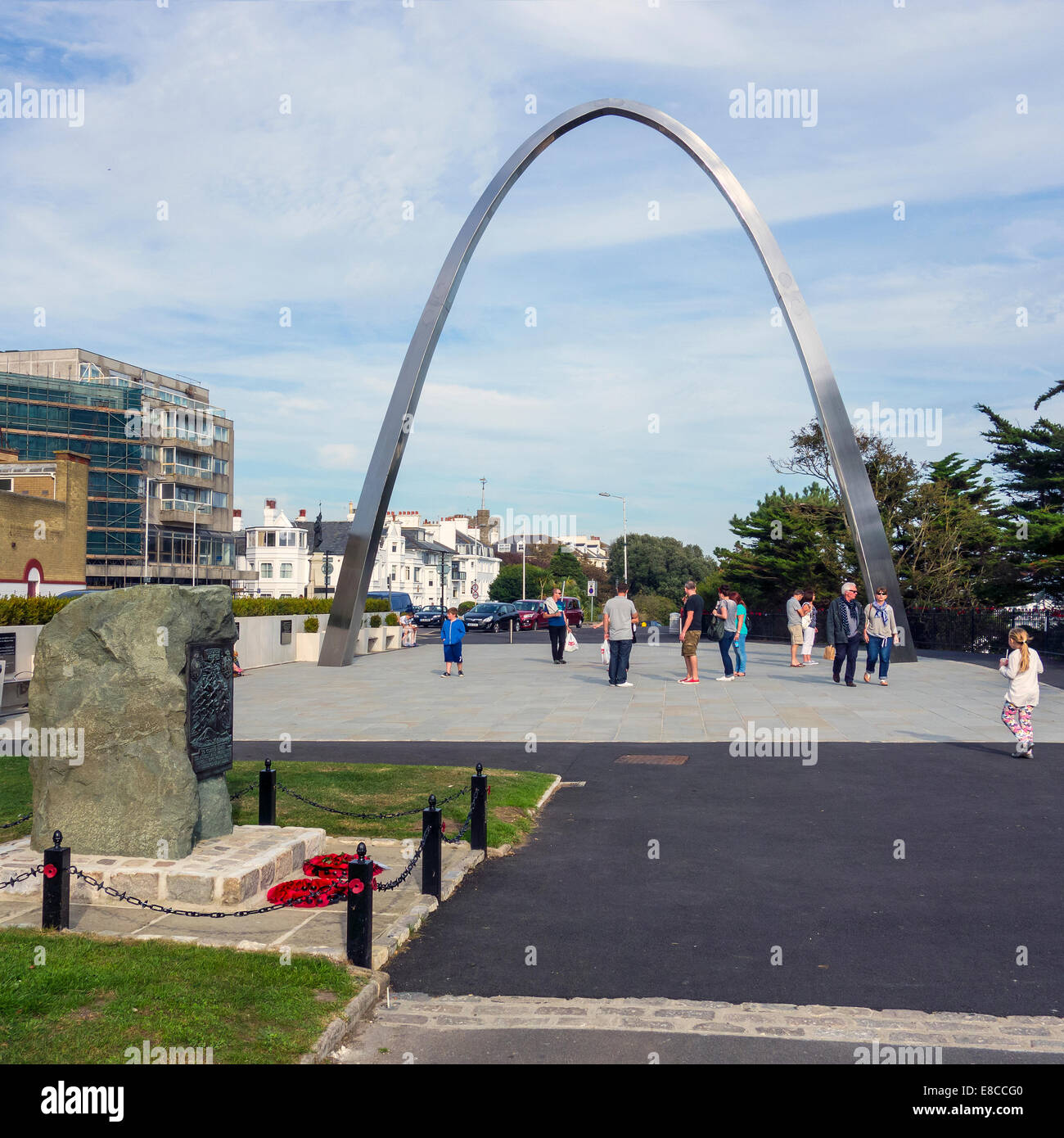 Arc commémoratif du Leas Folkestone Kent UK Banque D'Images