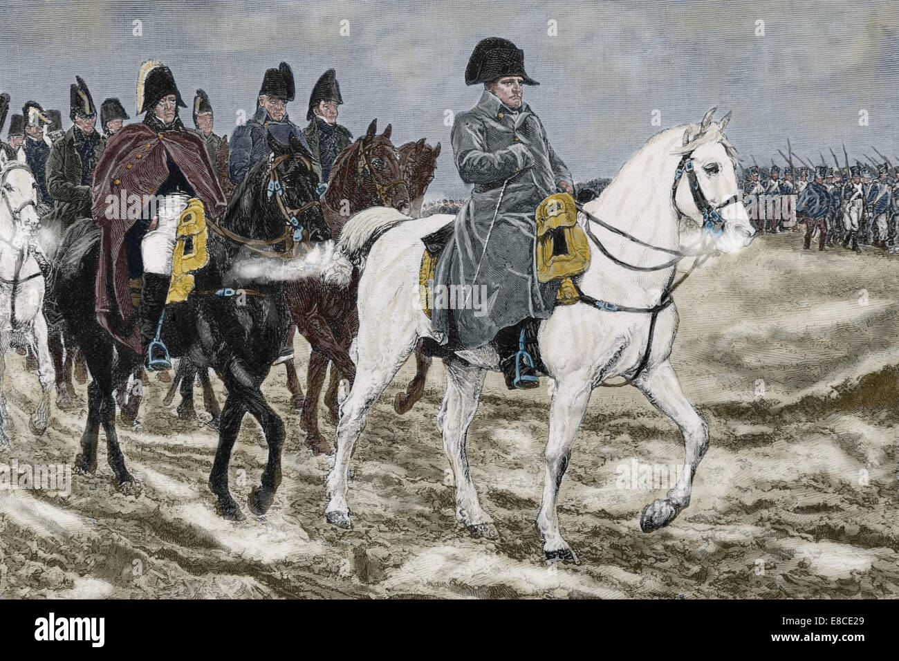 Campagne de 1814 en France (Napoléon et son personnel de retour de