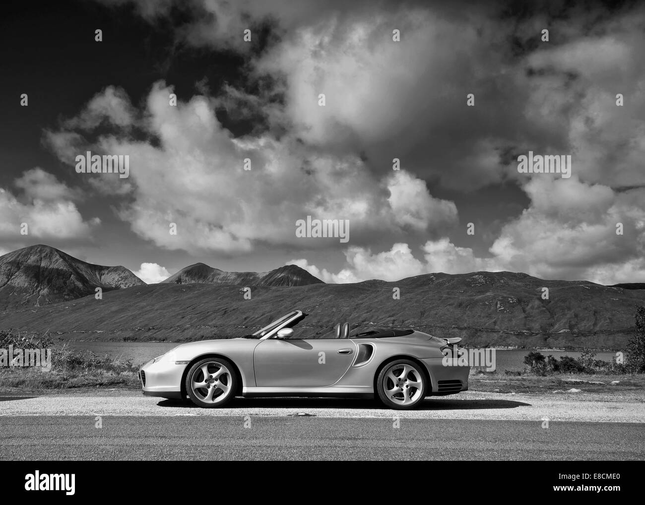 Porsche 911 Turbo 996 Gen sur Skye Banque D'Images