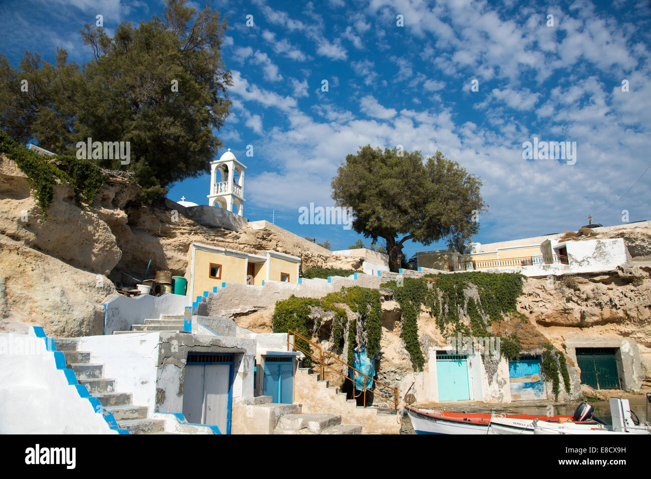 Mandrakia colorés à Milos, Grèce Banque D'Images