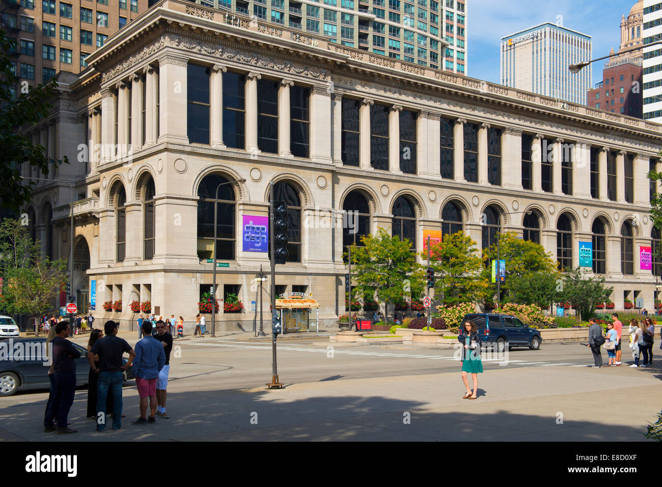 Centre culturel de Chicago, bibliothèque publique, Centre Culture Banque D'Images