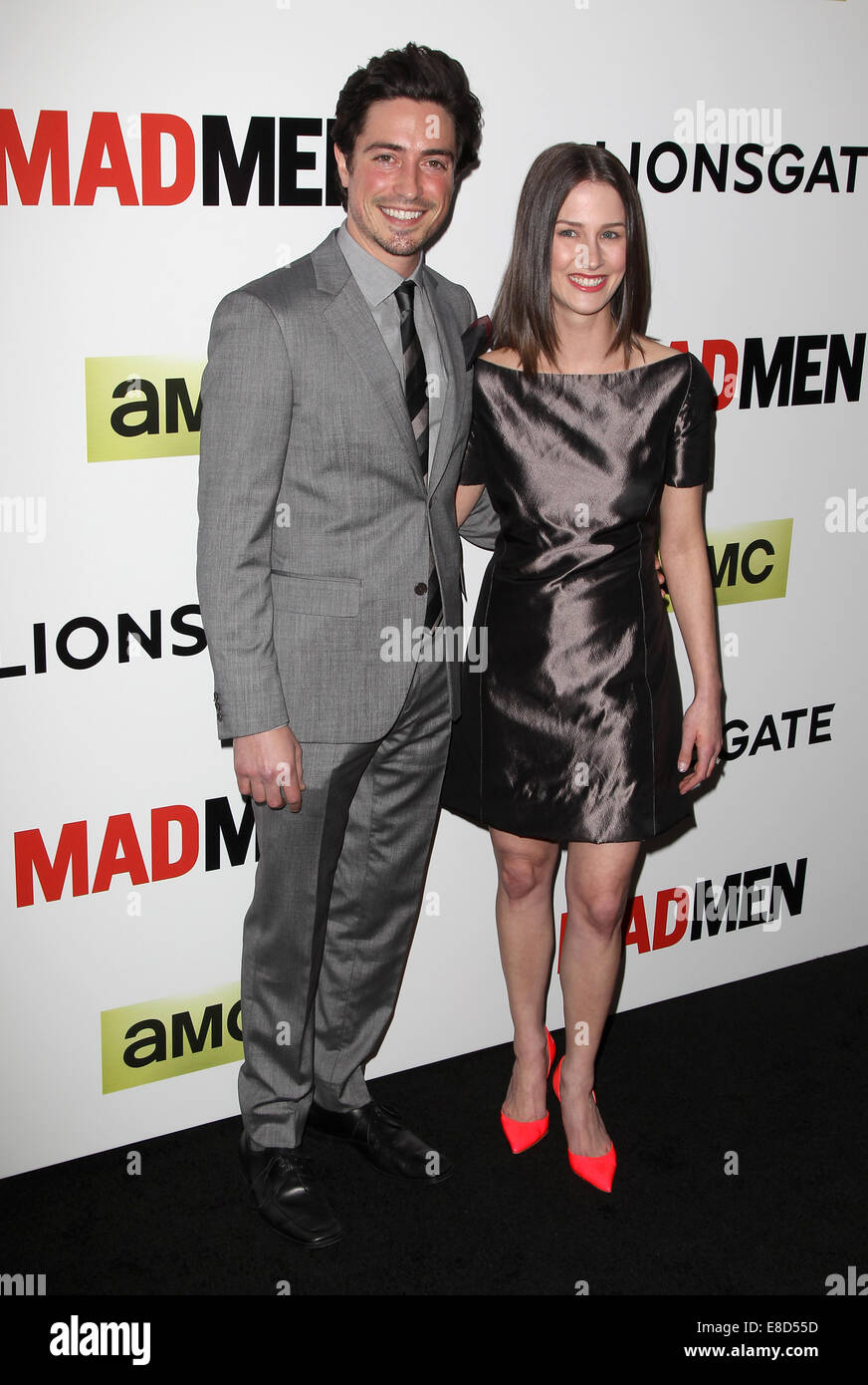 Saison 7 AMC célèbre la première de 'Mad Men' à l'ArcLight Cinemas avec : Ben Feldman,Michelle Mulitz Où : Hollywood, California, United States Quand : 03 Avr 2014 Banque D'Images