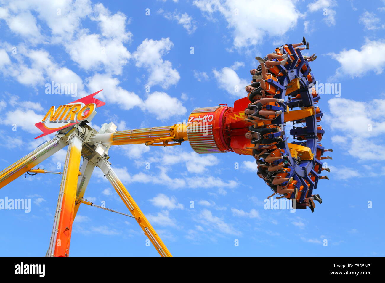 Un effrayant carnival ride au Royal Show de Perth, Australie occidentale. Banque D'Images