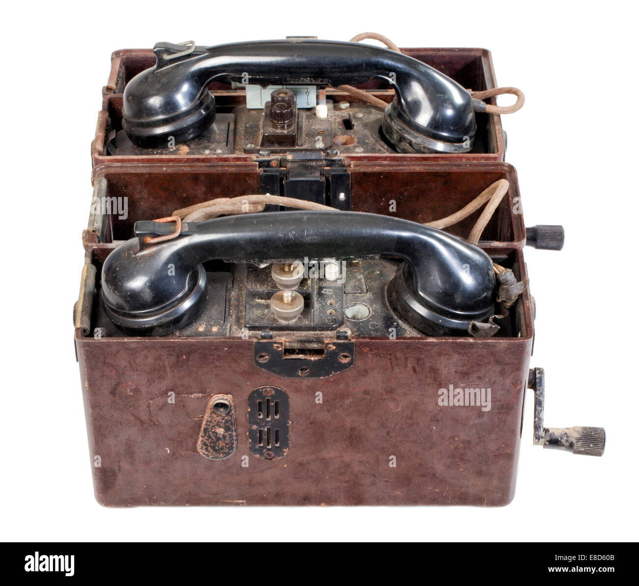 Téléphone de campagne, Wehrmacht allemande, la seconde guerre mondiale Banque D'Images