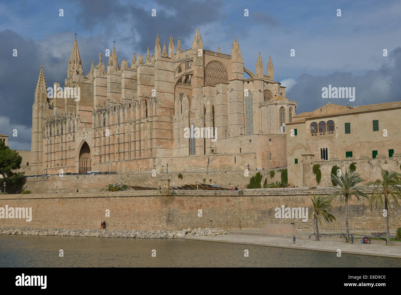 La Cathédrale La Seu, la cathédrale de Palma, Palma, Majorque, Îles Baléares, Espagne Banque D'Images