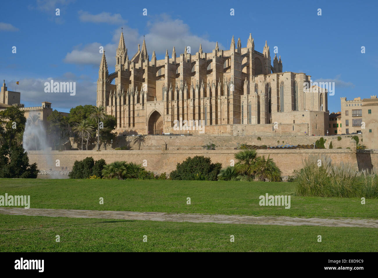 La Cathédrale La Seu, la cathédrale de Palma, Palma, Majorque, Îles Baléares, Espagne Banque D'Images
