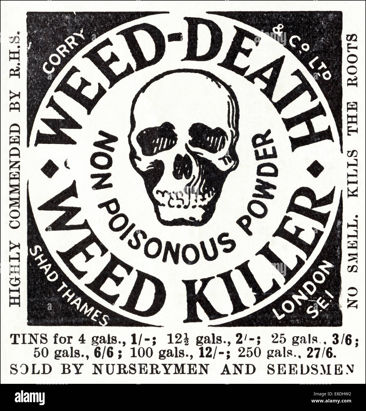 1920 publicité pour les herbicides en anglais magazine daté de juin 1929 Banque D'Images