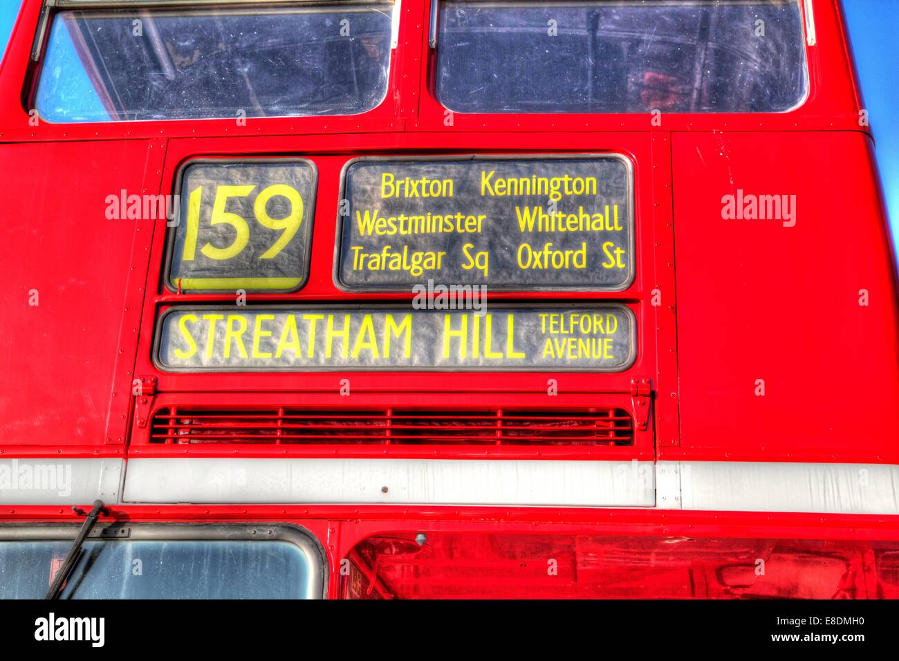 Old London bus rouge Banque D'Images