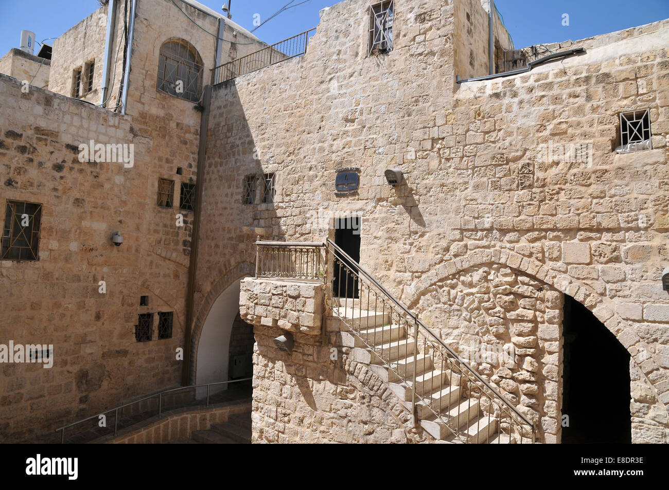 Israël, Jérusalem, le Mont Sion, l'entrée de la salle de la Dernière Cène (Coenaculum) Banque D'Images