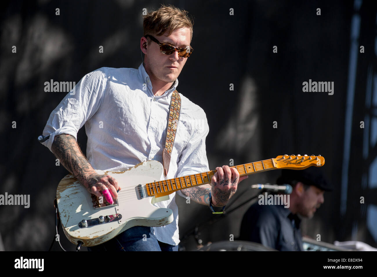 Austin, Texas, États-Unis. 5Th Oct, 2014. BRIAN FALLON musicien du groupe The Gaslight Anthem effectue vivent à l'Austin City Limits music festival à Austin, Texas Crédit : Daniel DeSlover/ZUMA/Alamy Fil Live News Banque D'Images