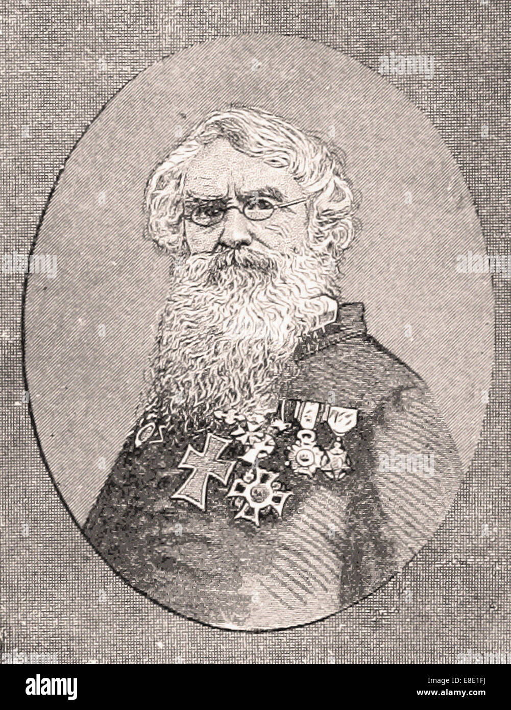 Portrait de Samuel Morse F B - Gravure - XIX ème siècle Banque D'Images