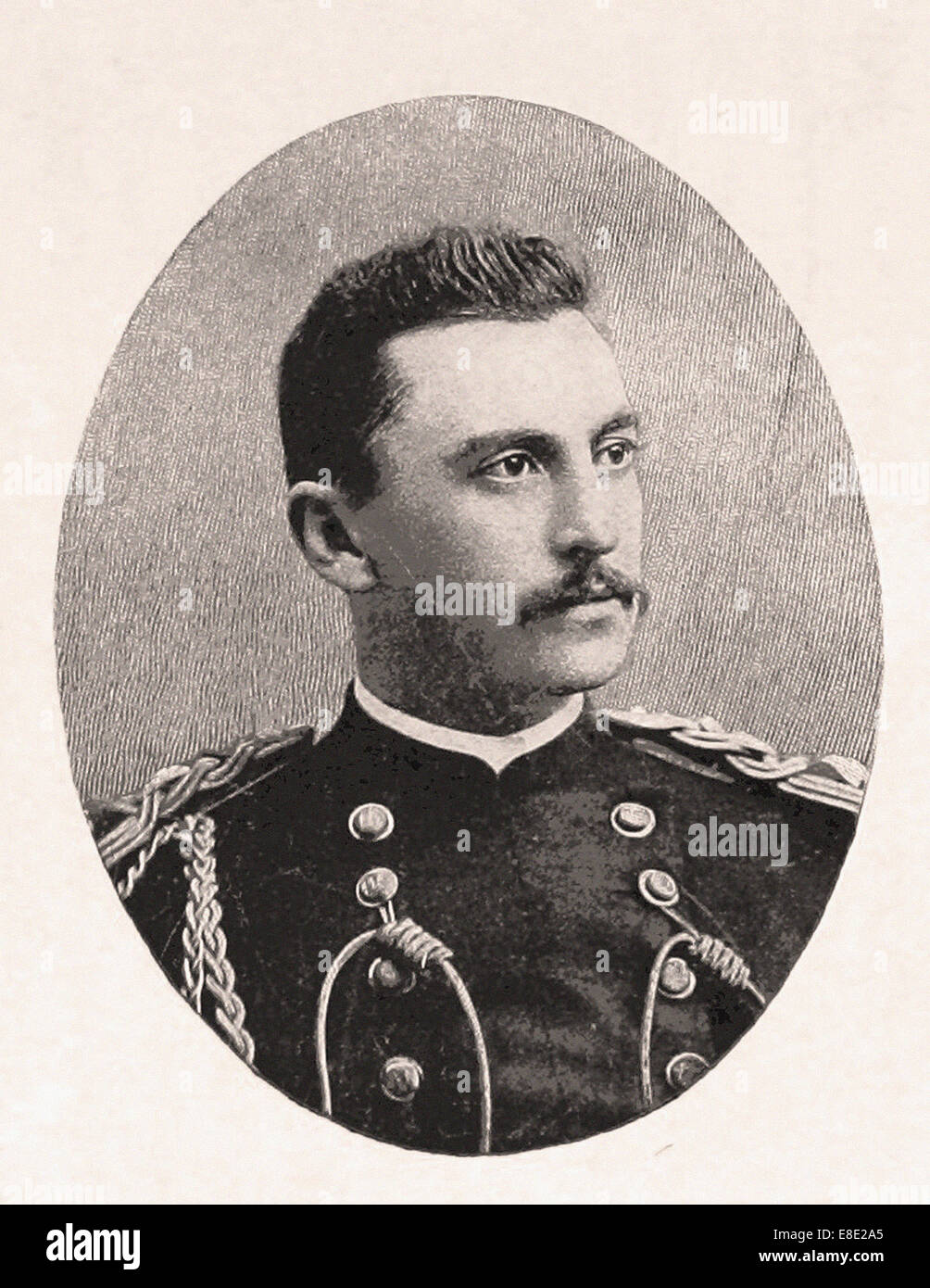 Portrait du capitaine Bucky O'Neill - Gravure - XIX ème siècle Banque D'Images