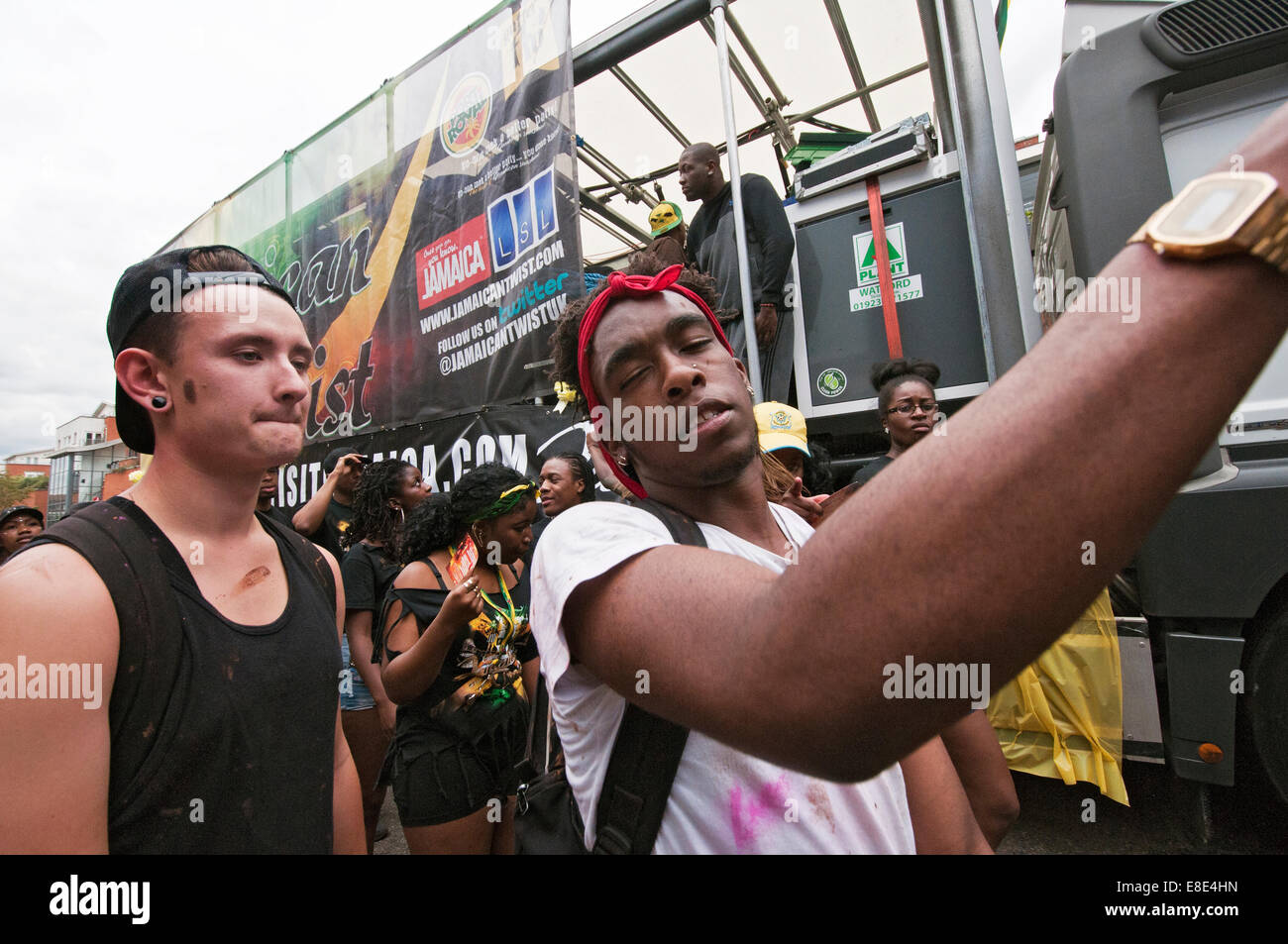 La danse et la fête annuelle au carnaval de Notting Hill à Londres 2014 Banque D'Images