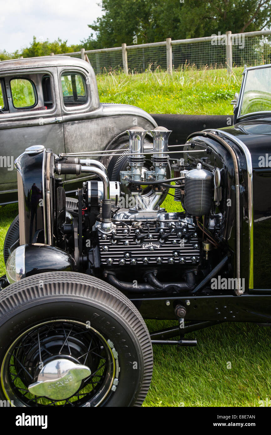 Classic vintage American street drag voiture à la réunion du Club DÉJEUNER Goodwood Goodwood, West Sussex, UK Banque D'Images