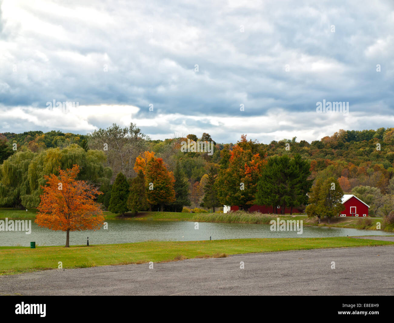 Gillie Lake dans la région de Camillus, New York à l'automne Banque D'Images