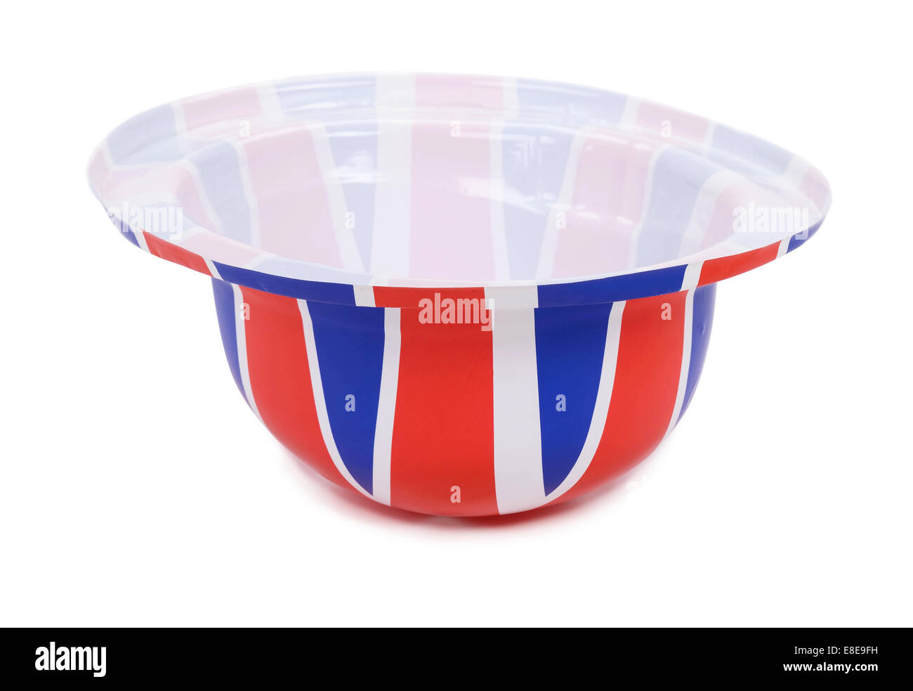 L'envers du plastique Union Jack flag hat Banque D'Images