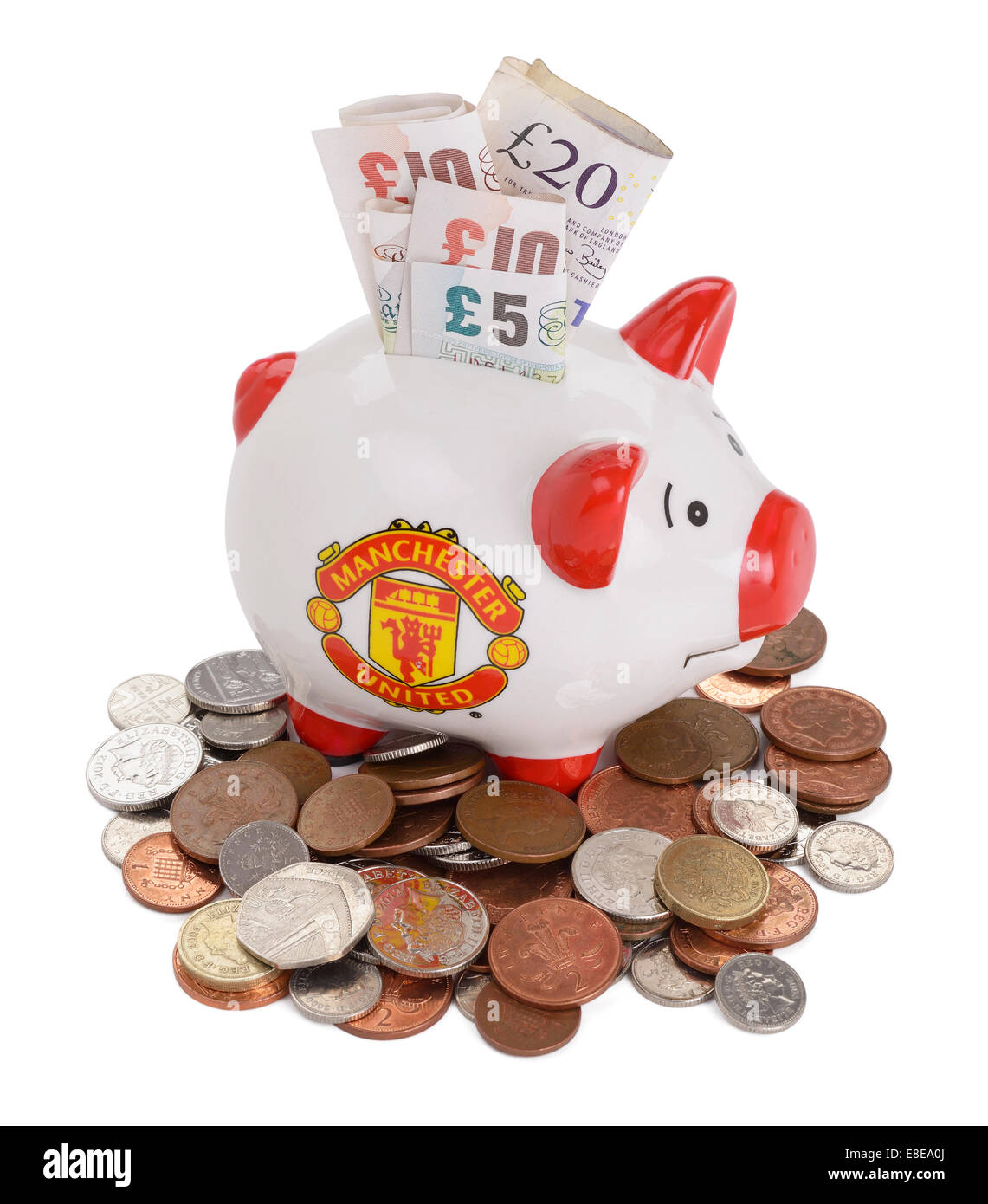 Manchester United Football Club piggy bank Banque D'Images