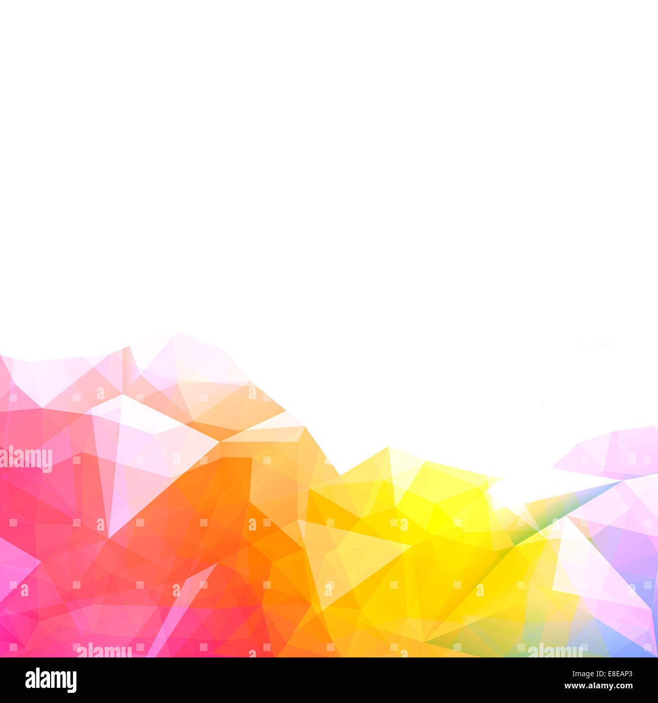 Abstrait géométrique faible fond coloré poly. Version Raster. Banque D'Images