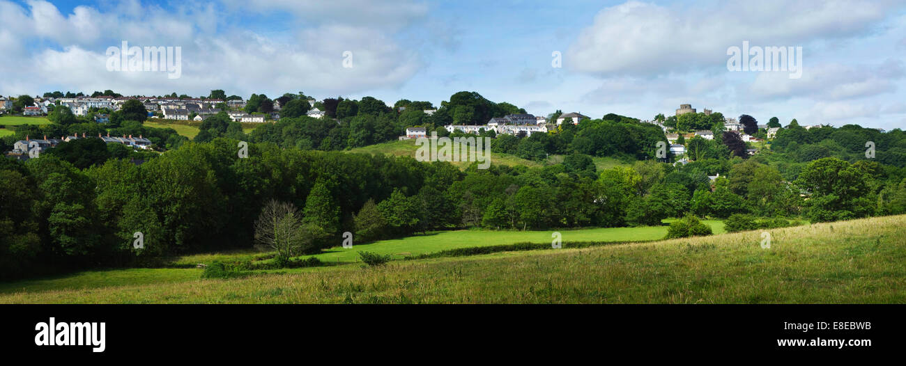 Vue sur les toits de Ridgegrove lane Launceston Banque D'Images