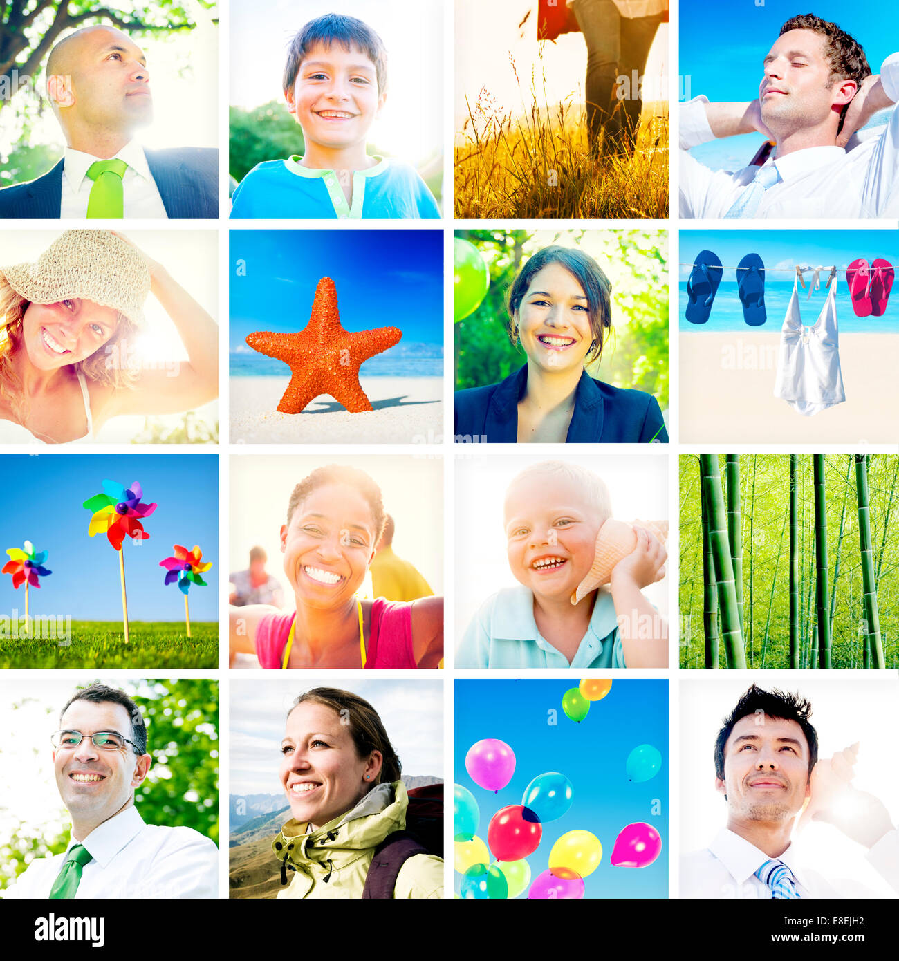 Portrait de diverses personnes gaies multiethnique Banque D'Images