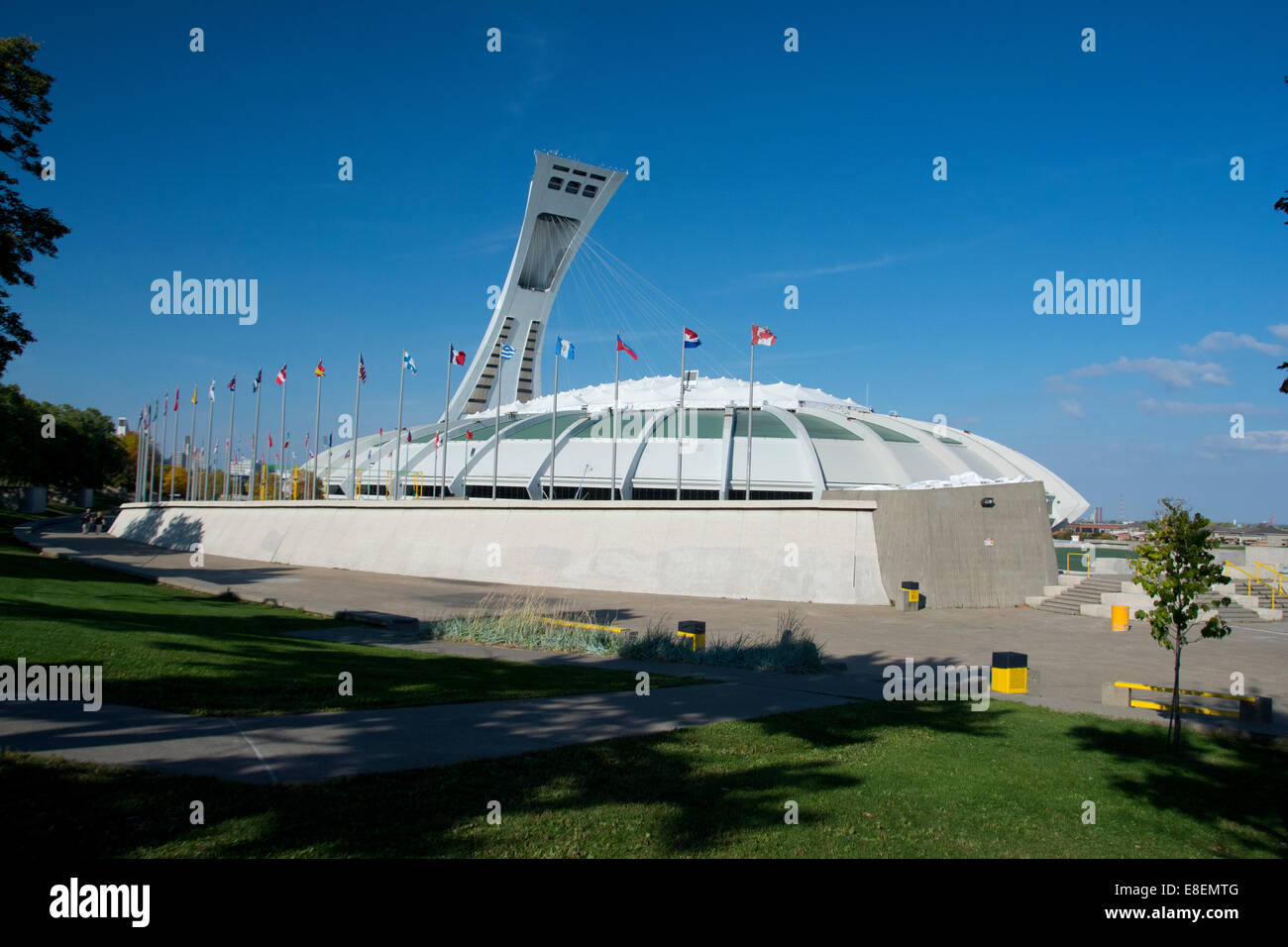 Vue du stade olympique de Montréal Banque D'Images