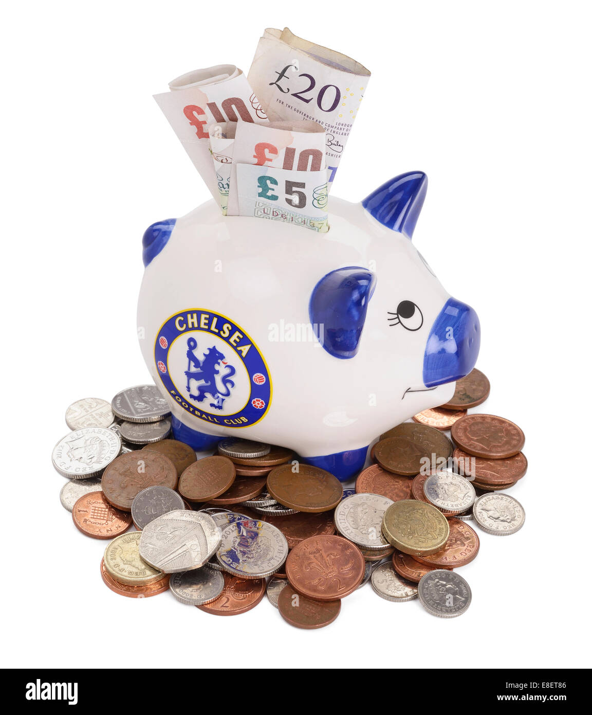 Le Club de Football de Chelsea piggy bank Banque D'Images