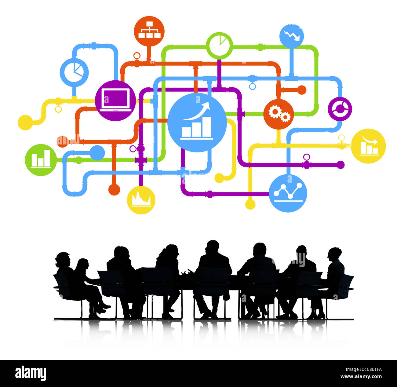 Le Groupe d'analystes d'affaires Banque D'Images