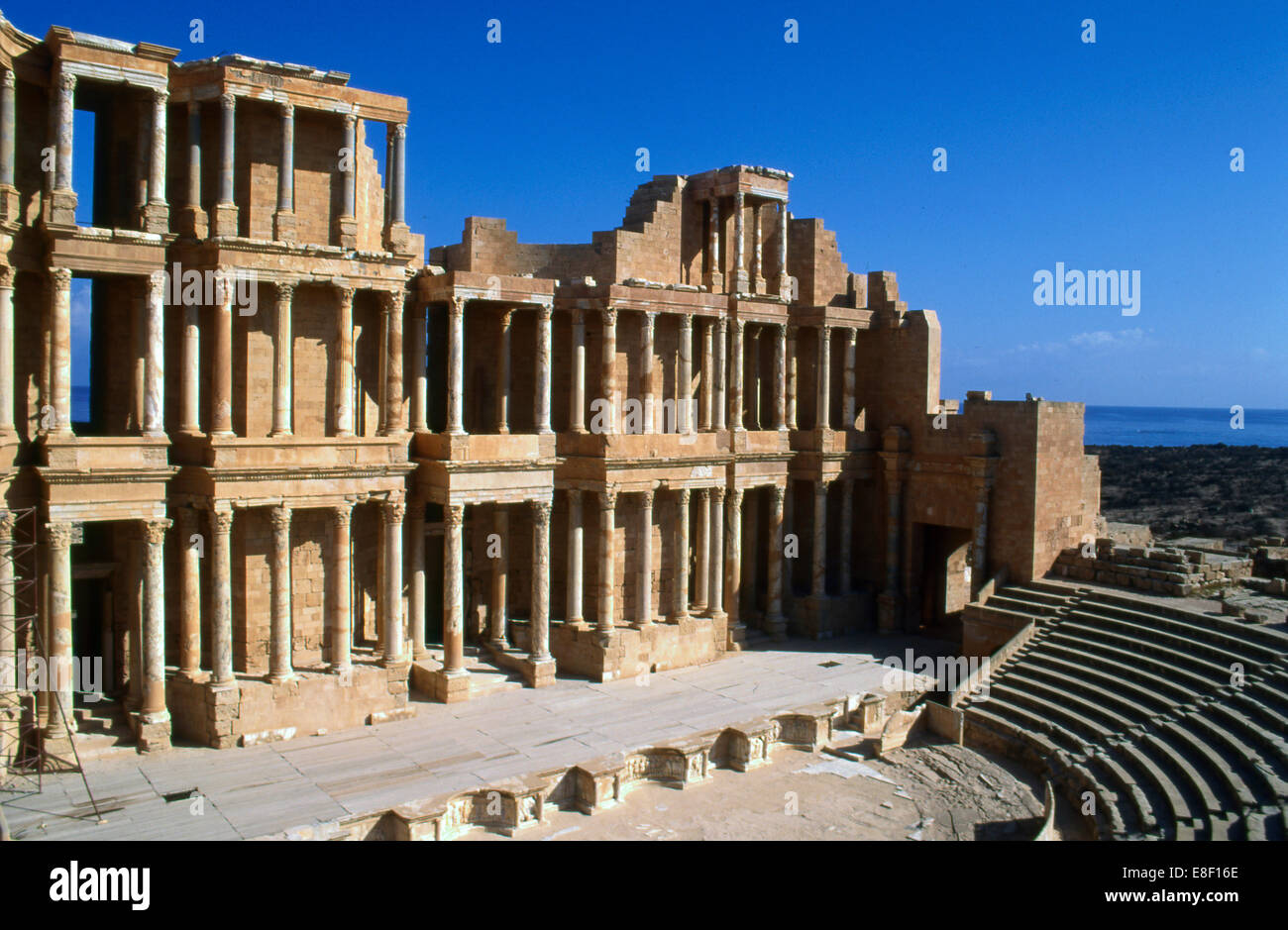 Théâtre romain, Sabratha, Libye, c AD161-192. Banque D'Images
