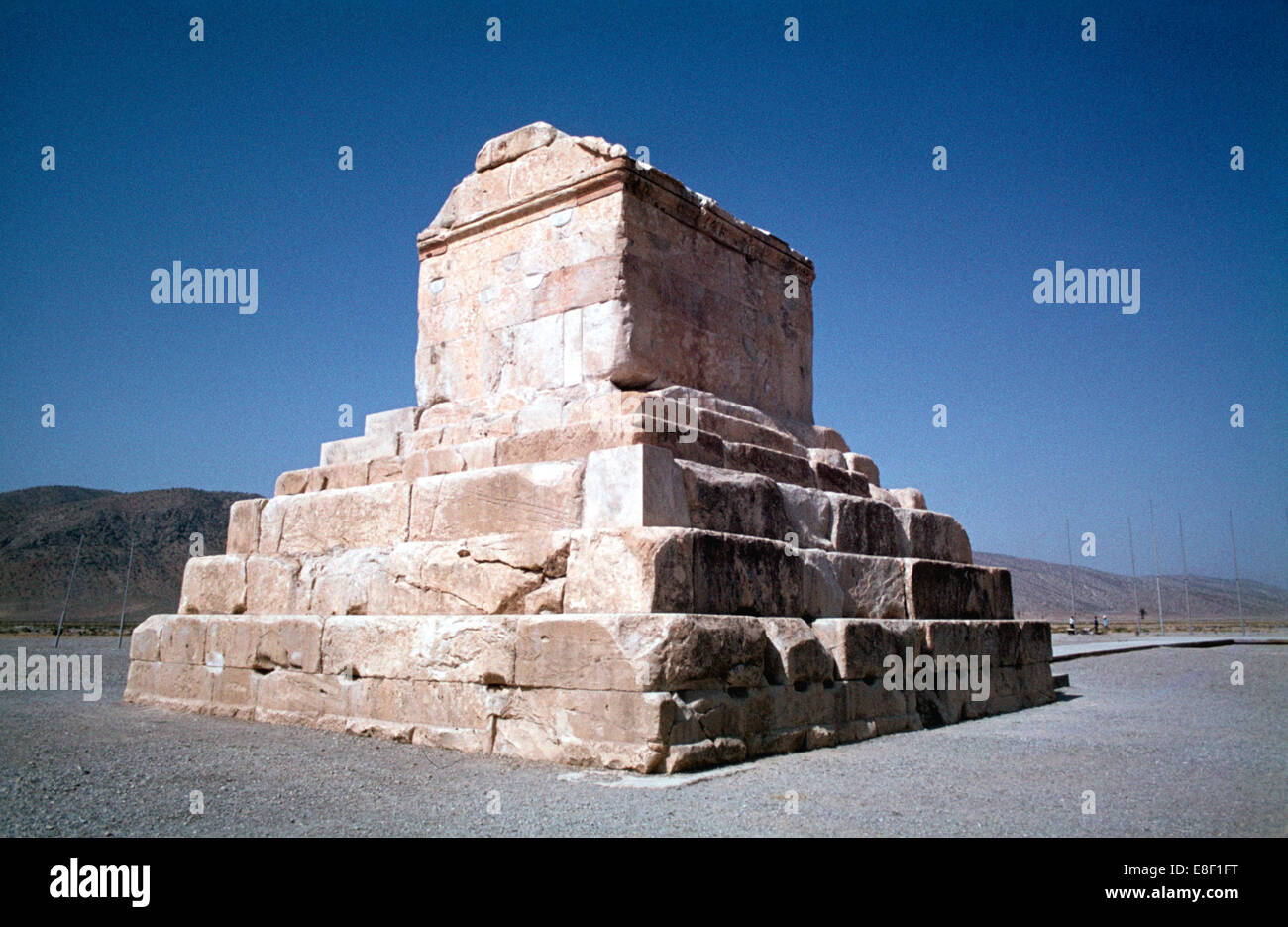 Tombe de Cyrus le Grand, Pasargades, Iran Banque D'Images