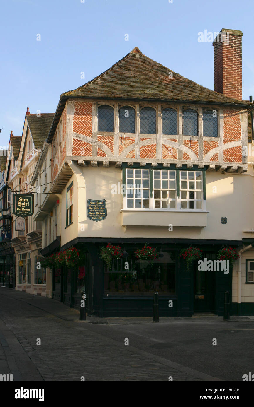 Le Sun Hotel. Construit en 1503, Canterbury, Kent. Banque D'Images