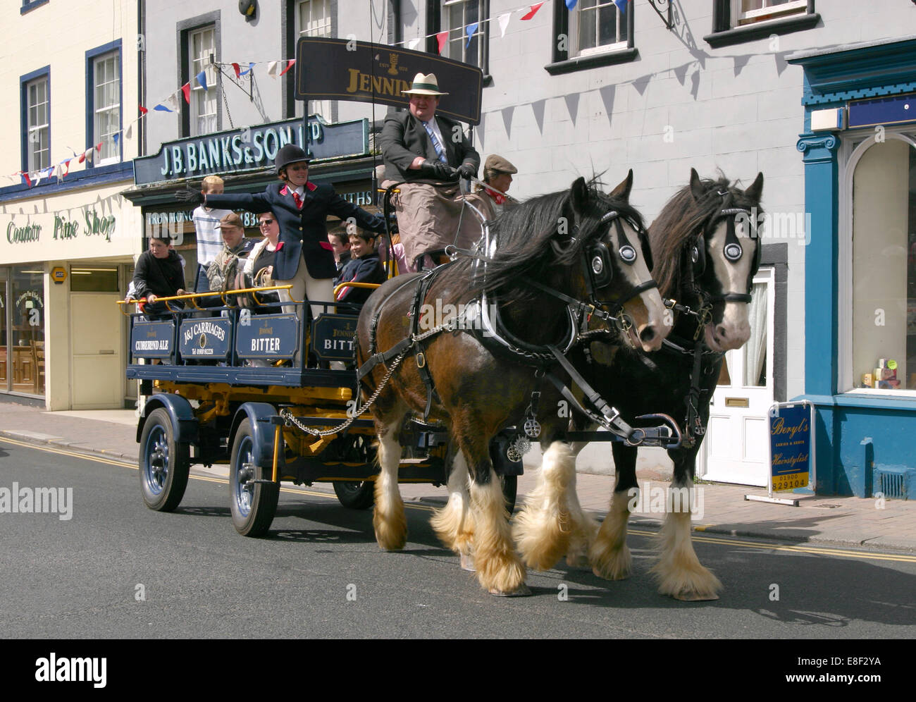 Jennings dray, géorgienne festival, Cockermouth, Cumbria. Banque D'Images