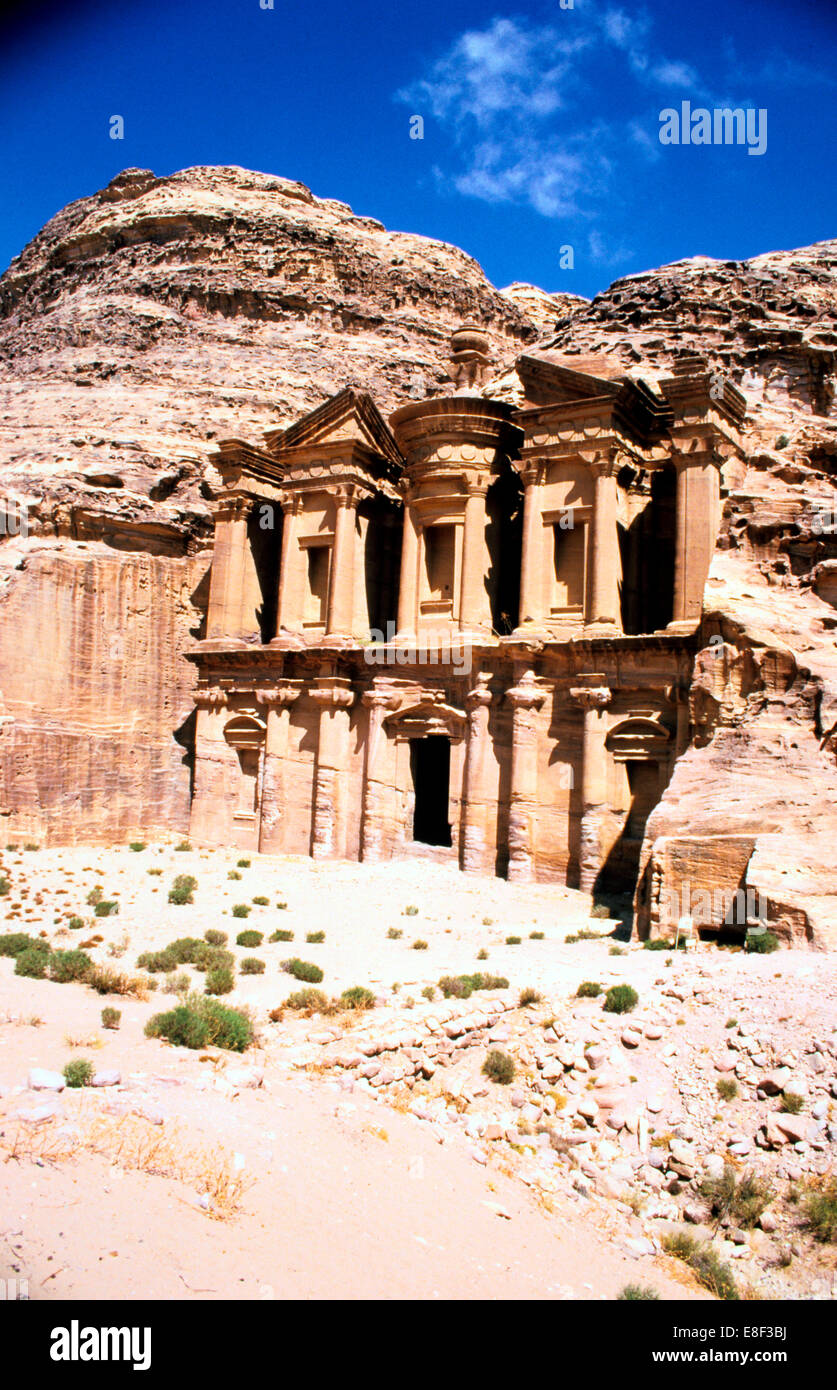 Le monastère, Petra, Jordanie. Banque D'Images
