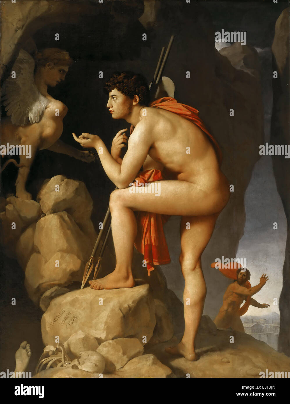 Œdipe et le Sphinx. Artiste : Jean Auguste Dominique Ingres (1780-1867) Banque D'Images