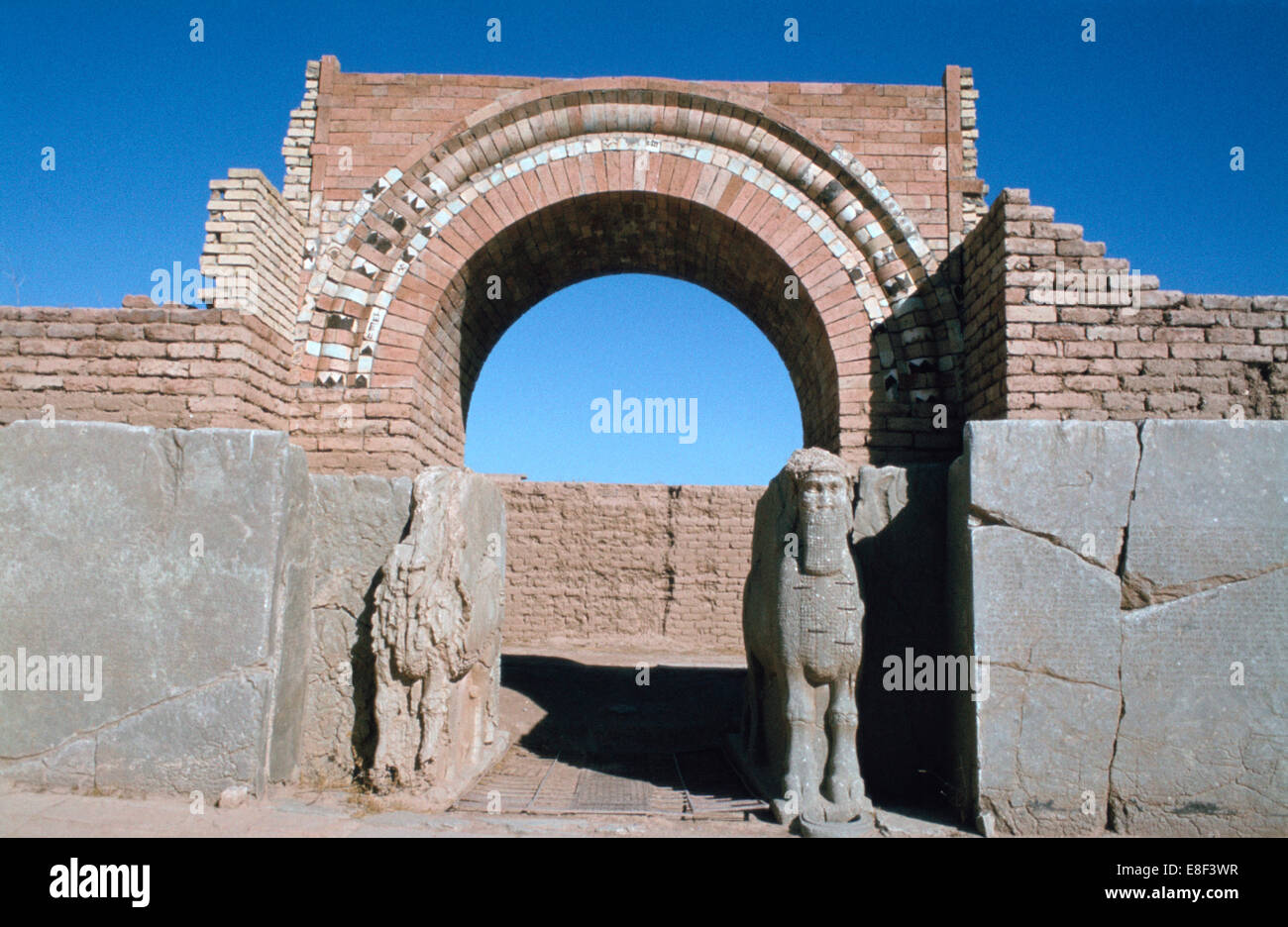 Gate, dans les palais, Calach (Nimrud), l'Iraq, 1977. Banque D'Images