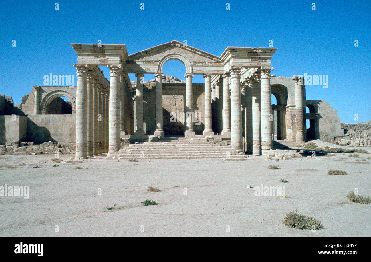 Temple hellénistique, Hatra (Al-Hadr), l'Iraq, 1977. Banque D'Images