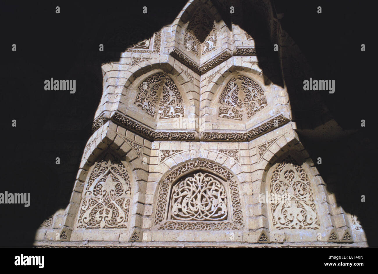 Muqarnas (stalactite vault), Palais Abbasside de Bagdad en Iraq, 1977. Banque D'Images