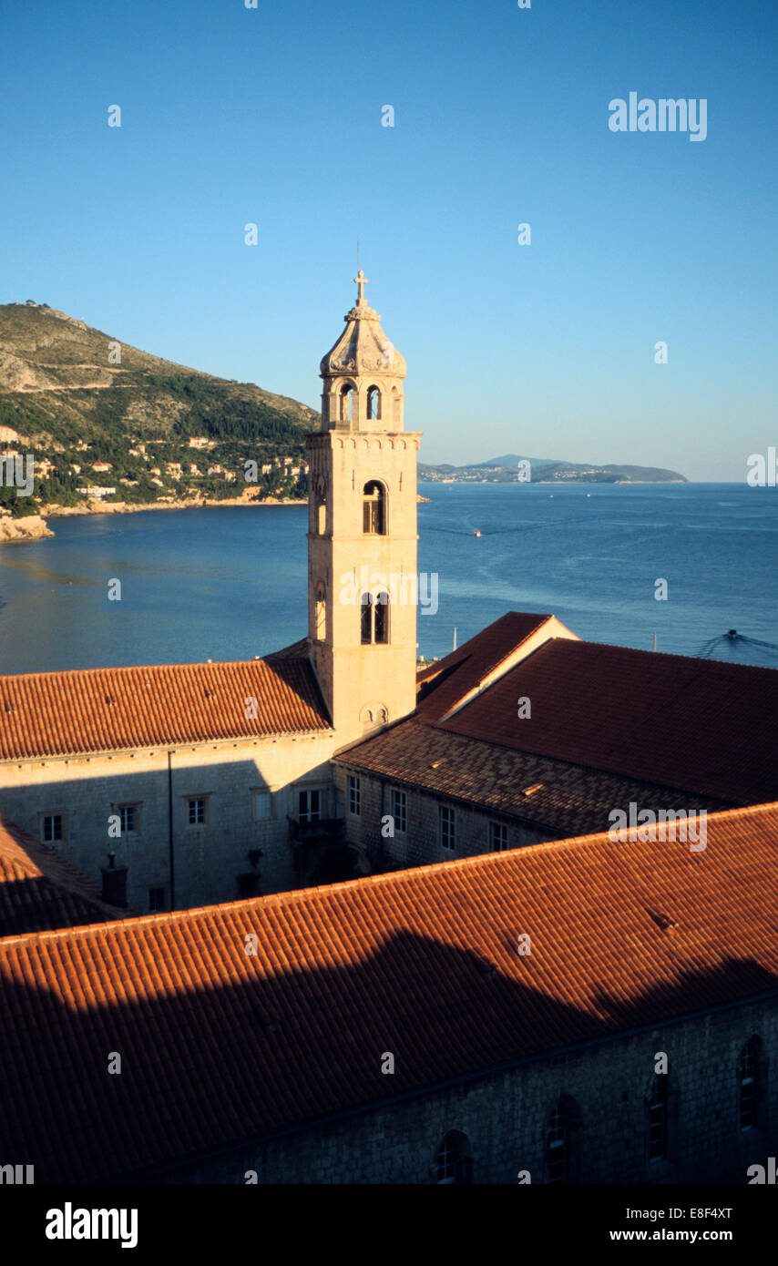 Bell Tower, Dubrovnik, Croatie. Banque D'Images