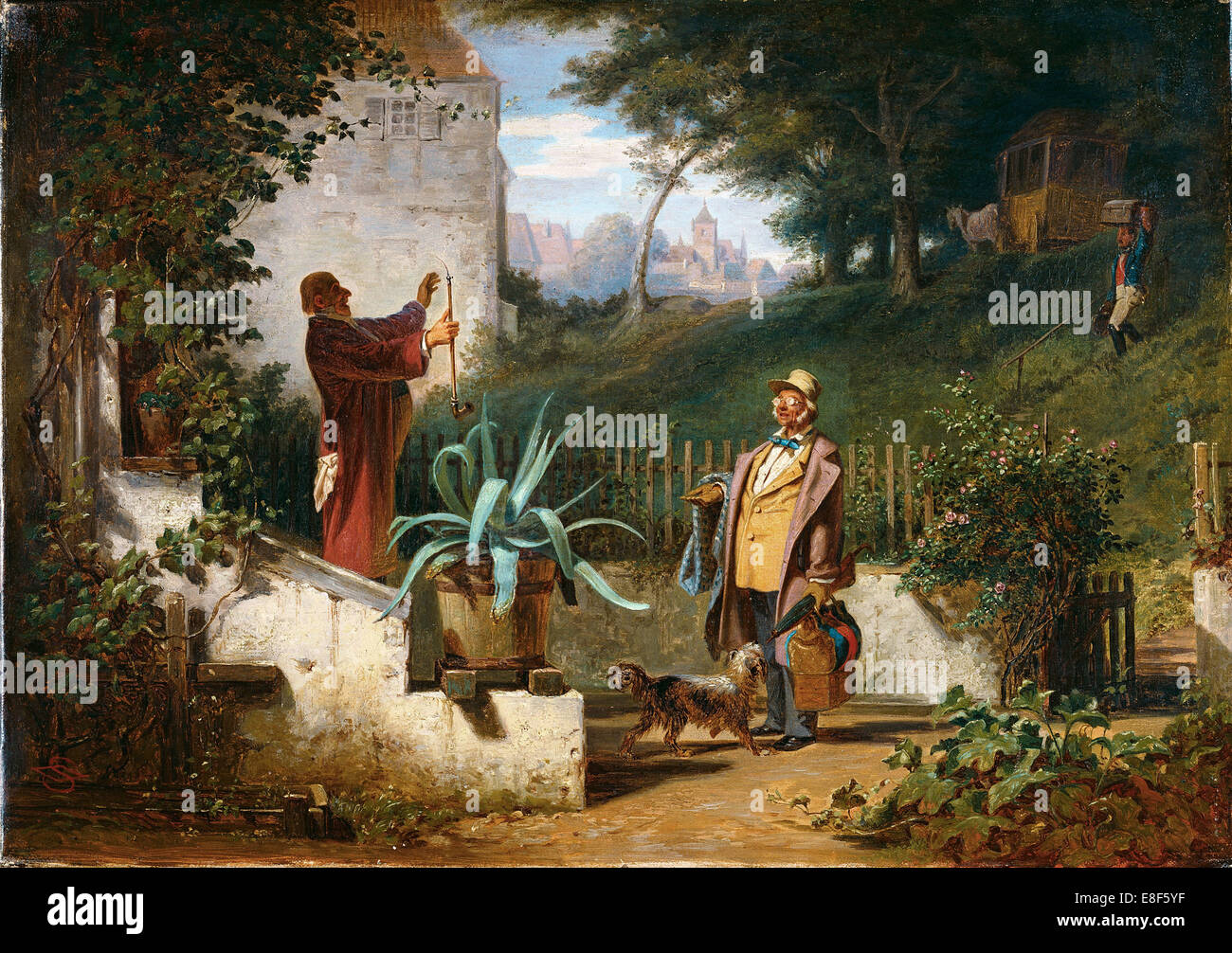 Amis d'enfance. Artiste : Spitzweg, Carl (1808-1885) Banque D'Images