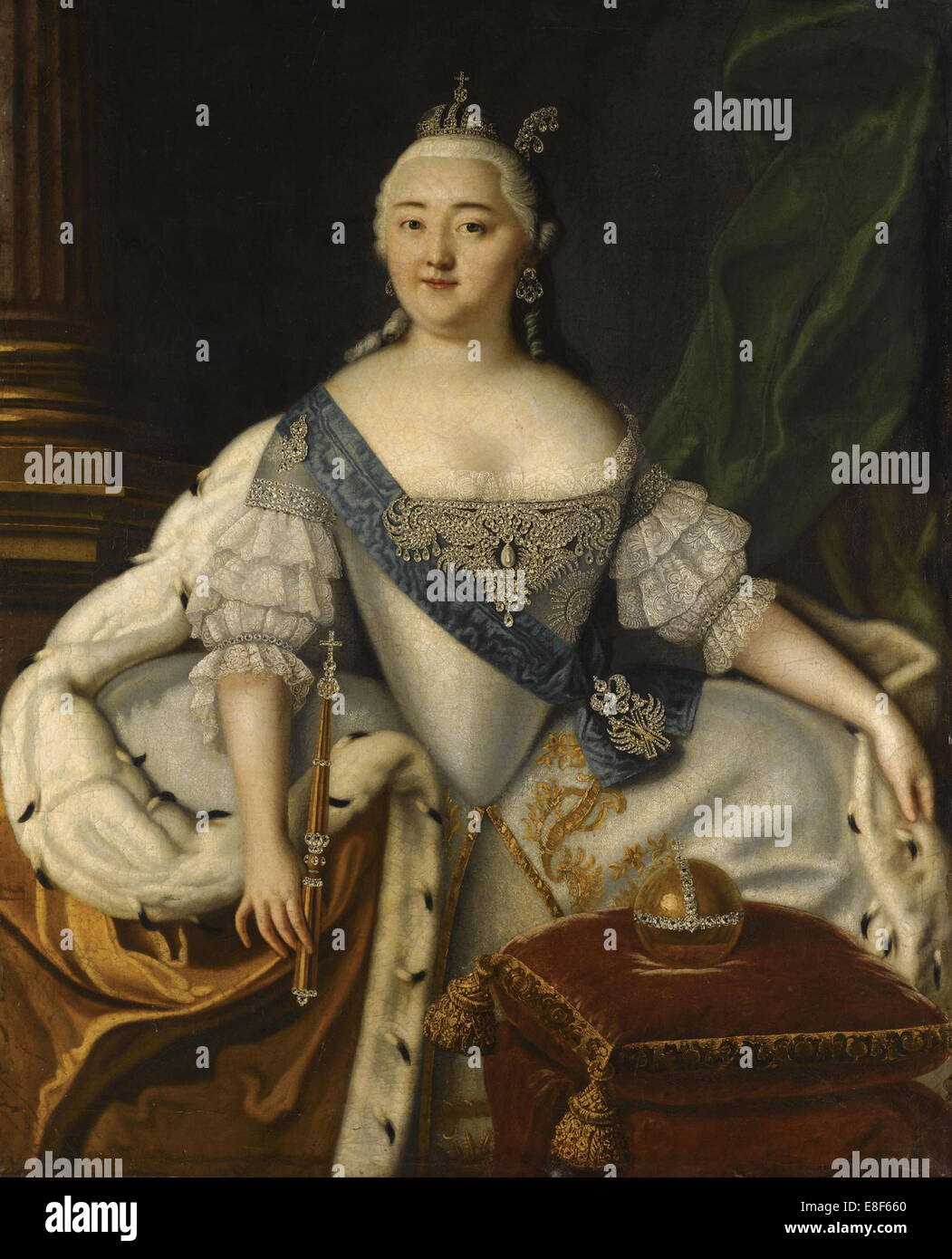Portrait de l'Impératrice Elisabeth (1709-1762). Artiste : Caravaque, Louis (1684-1754) Banque D'Images