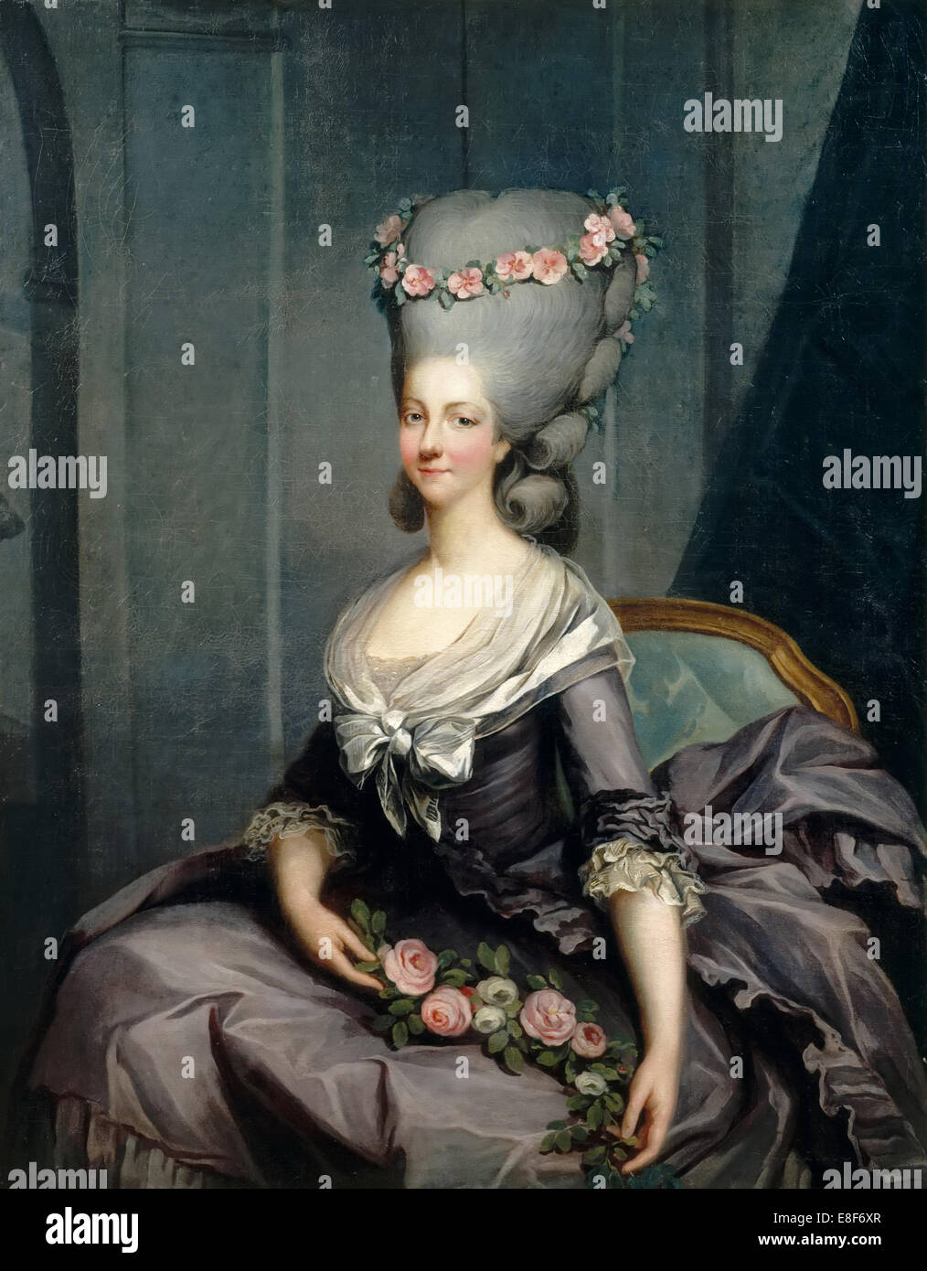 Portrait de Marie Louise de Savoie (1749-1792), la princesse de Lamballe. Artiste :, Antoine-François Callet (1741-1823) Banque D'Images